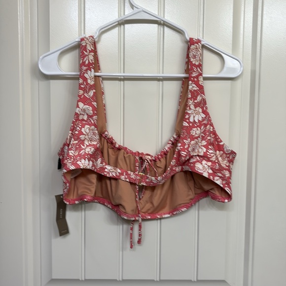 NWT J. Crew Tie-front bikini top and bottoms in tossed floral - Picture 3 of 8